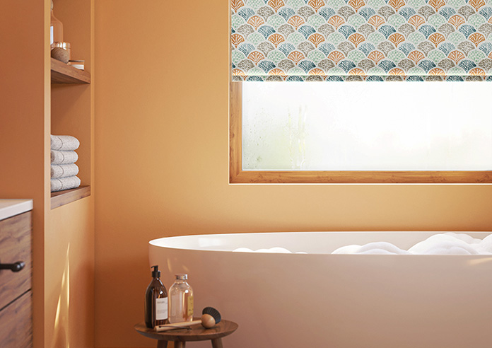 Foxley Faux Silk, Nautilus - Motorised Roman Blind - Image 5